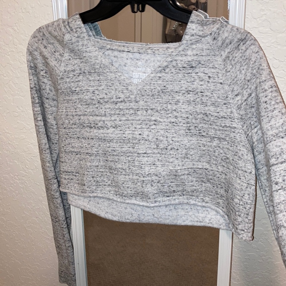 Cropped Fleece Hoodie
